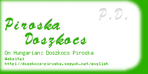 piroska doszkocs business card